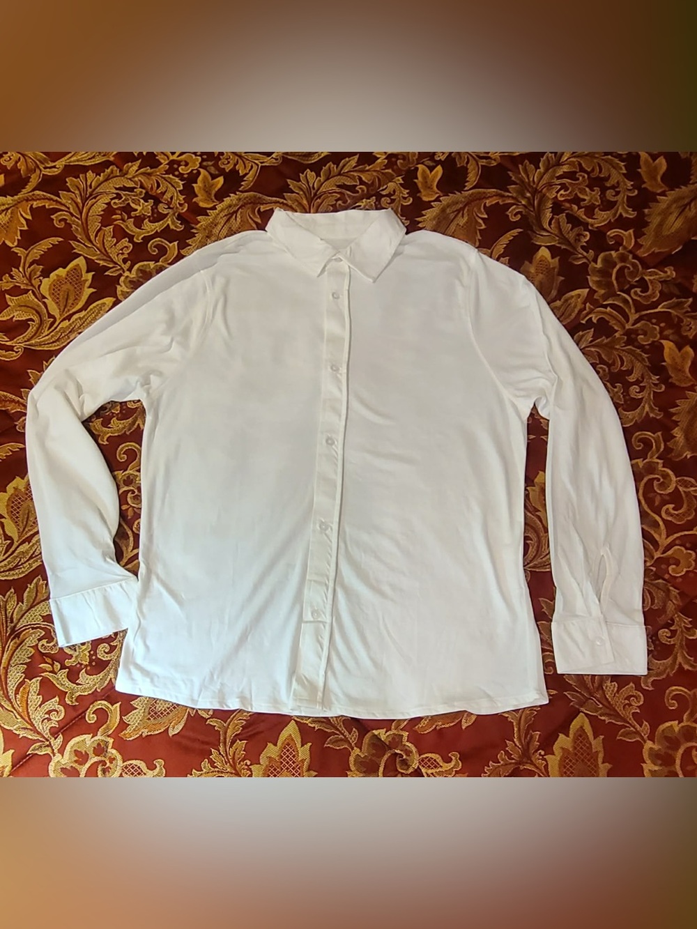3 pack of Men’s Classic White Long-Sleeve T- Shirt material Dress Shirt size L